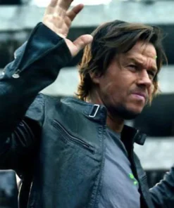 Transformers 5 The Last Knight Mark Wahlberg Black Leather Jacket