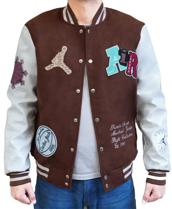 Travis Scott X Jordan Letterman Varsity Jacket