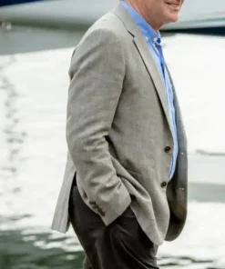 Treat Williams Chesapeake Shores Grey Wool Coat