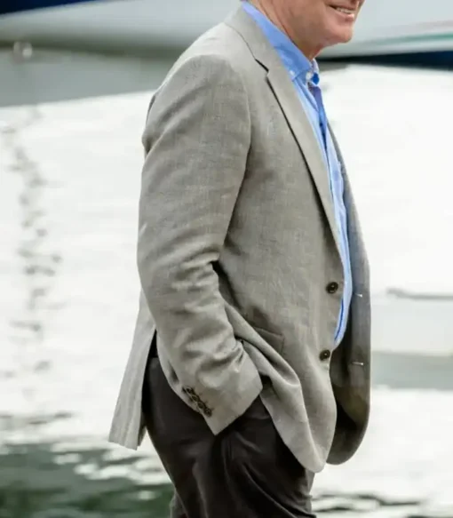 Treat Williams Chesapeake Shores Grey Wool Coat