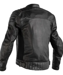 Trent RST Fusion Airbag Ce Mens Black Cafe Racer Leather Jacket sale