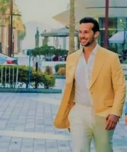 Tristan Tate Talisman Yellow Cotton Blazer