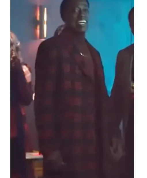 True Story Wesley Snipes Plaid Wool Long Coat