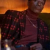 True Story Wesley Snipes Plaid Wool Long Coat