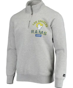 Tucker Los Angeles Rams Grey Pullover Jacket