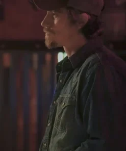 Tulsa King Garrett Hedlund Blue Denim Jacket