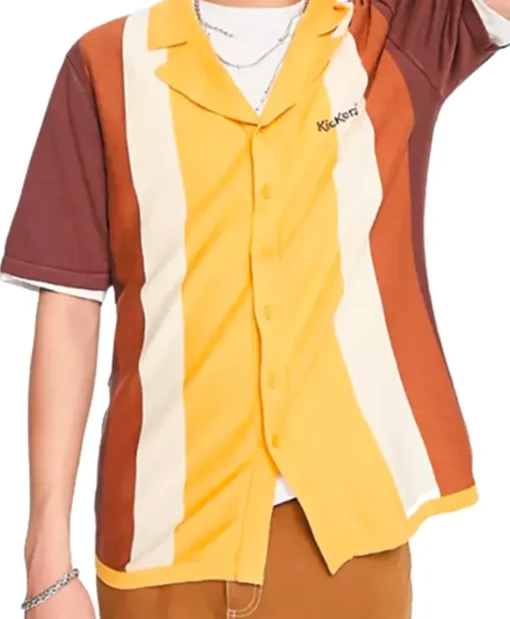 Tulsa King S02 Jay Will Stripe Cotton Shirt