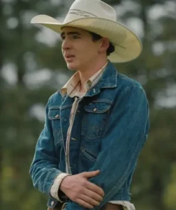 Tv Series Yellowstone S05 Ep02 Carter Finn Little Denim Jacket For Sale