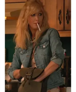 Tv Series Yellowstone S05 Ep03 Beth Dutton Kelly Reilly Denim Blue Jacket