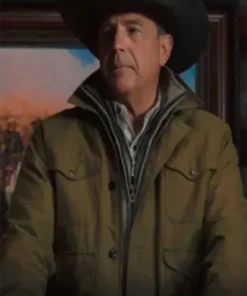 Tv Series Yellowstone S05 John Dutton Green Cotton Trucker Jacket
