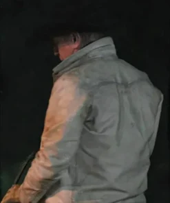 Tv Series Yellowstone Season 05 Kevin Costner John Dutton Cream White Cotton Jacket