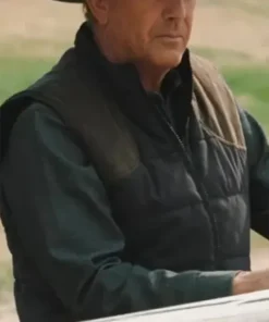 Tv Series Yellowstone Season 5 John Dutton Kevin Costner Puffer Vest For Sale