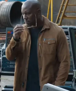 Tyrese Gibson Fast & Furious 9 Roman Pearce Brown Cotton Jacket For Sale