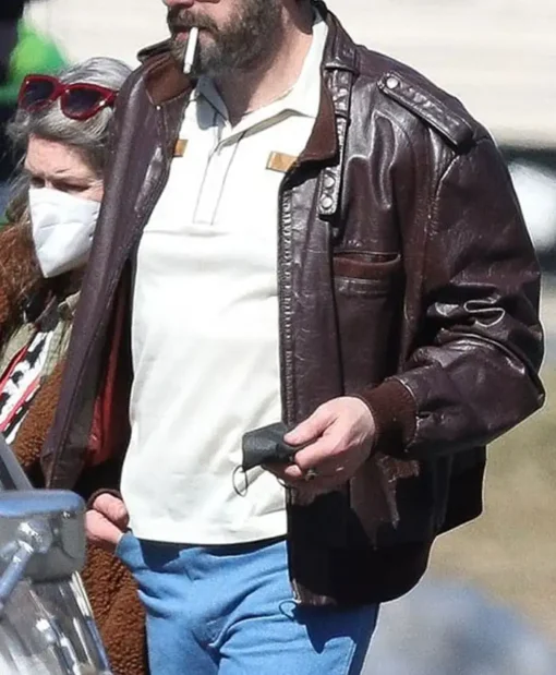 Uncle Charlie The Tender Bar Bomber Leather Jacket