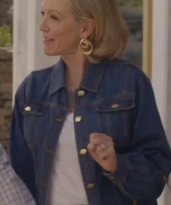 Under The Vines S03 Daisy Belted Blue Denim Jacket