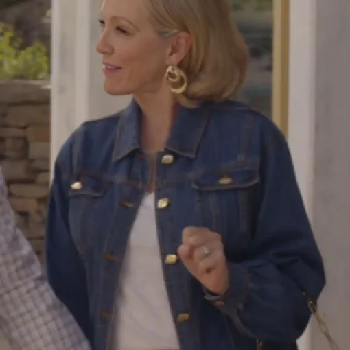 Under The Vines S03 Daisy Belted Blue Denim Jacket