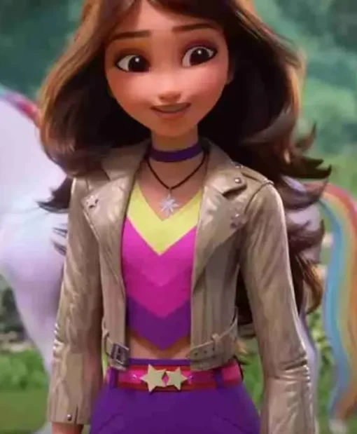 Unicorn Academy Sophia Mendoza Brown Leather Jacket