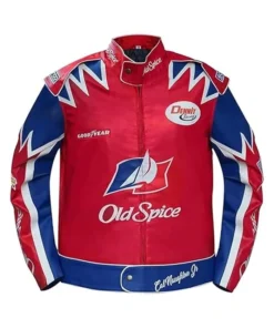 Unisex Cal Naughton Jr Talladega Nights Old Spice Red Leather Jacket