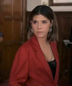 Upgraded 2024 Claire Red Coat