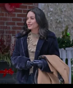 Vanessa Hudgens The Knight Before Christmas Brooke Shearling Velvet Jacket