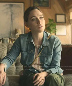 Victoria Pedretti You Love Quinn Denim Blue Jacket