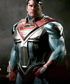 Video Game Injustice 2 Superman Blue Leather Jacket