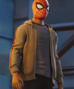 Video Game Spider-Man Miles Morales Grey Fleece Hoodie