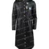Video Game Womens PUBG Black Leather Coat