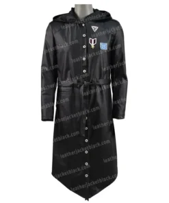 Video Game Womens PUBG Black Leather Coat