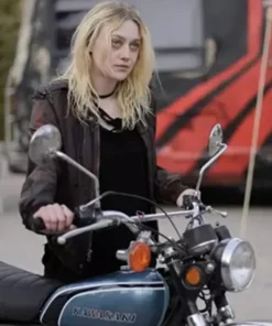 Viena and the Fantomes Brown Leather Jacket