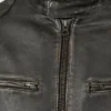 Vintage Cafe Racer Motorcycle Distressed Leather Jacket For Mens