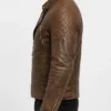 Vintage Distressed Brown Motorcycle Jacket Mens