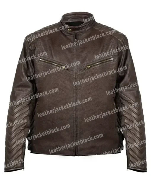 Virgil RST Roadster Air Ce Brown Leather Jacket