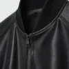Virginia Edikted Black PU Leather Bomber Jacket For Womens