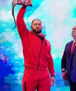 WWE 2022 Roman Reigns Full Red Tracksuit