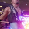 WWE 2K Battle Grounds Leather Gold Stone Vest