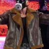 WWE Dean Ambrose Shearling Brown Leather Jacket