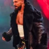 WWE Seth Rollins Black Shearling Jacket