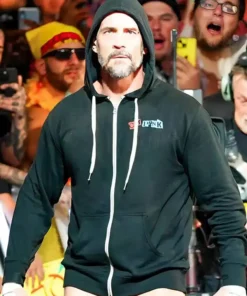 WWE SummerSlam 2024 CM Punk Black Hoodie