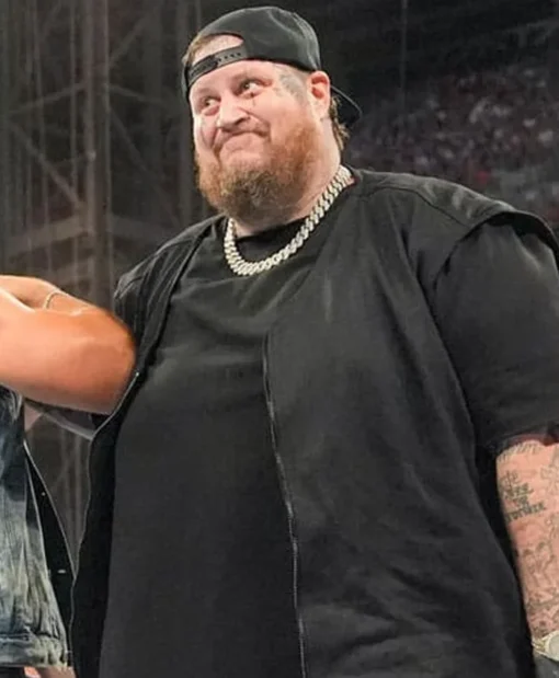 WWE SummerSlam 2024 Jelly Roll Black Vest