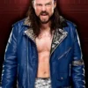 WWE Wrestler Brian Kendrick Blue Studded Biker Jacket