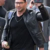 WWE Wrestler Dave Bautista Black Leather Blazer