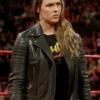 WWE Wrestler Ronda Rousey Biker Black Jacket