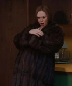 Wanda Maximoff WandaVision Shearling Coat