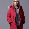 War of The Worlds Léa Drucker Red Parka Coat