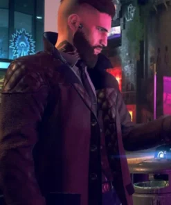 Watch Dogs 3 Legion Black Quilted Wool Coat