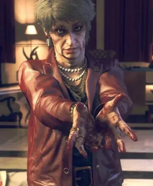 Watch Dogs Legion Mary Kelley Red Leather Jacket