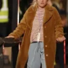 We Live in Time Florence Pugh Shearling Coat