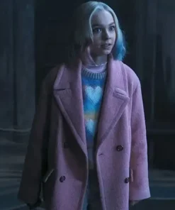 Wednesday 2022 Emma Myers Pink Coat