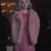 Wednesday 2022 Emma Myers Pink Faux Fur Jacket